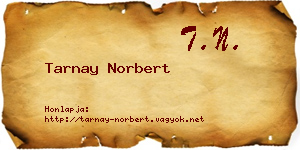 Tarnay Norbert névjegykártya
